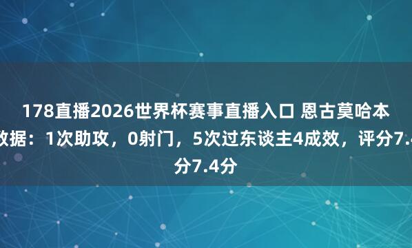 178直播2026世界杯赛事直播入口 恩古莫哈本场数据：1次助攻，0射门，5次过东谈主4成效，<a href=