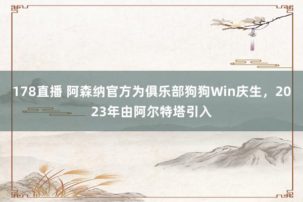 178直播 阿森纳官方为俱乐部狗狗Win庆生，2023年由阿尔特塔引入